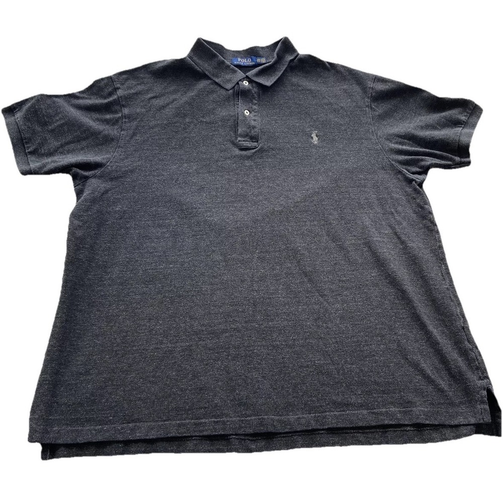 Polo‎ Ralph Lauren Polo Shirt Mens Size 2XB Black Cotton Stretch Soft Casual